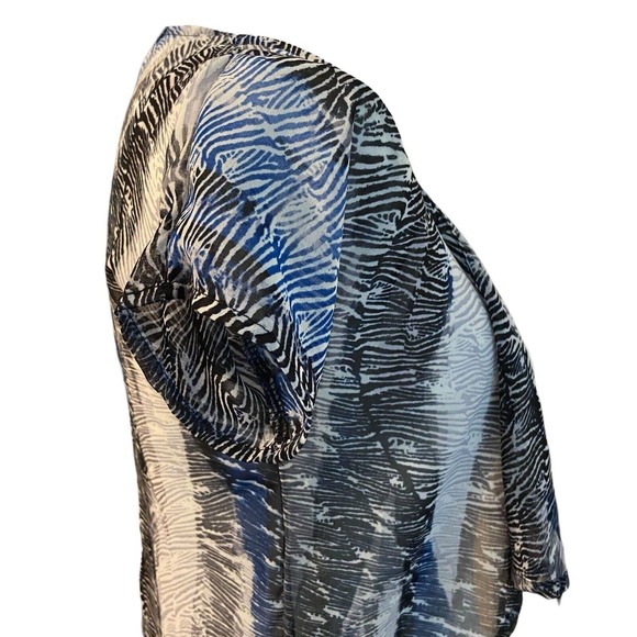 LuLaRoe Bianka Kimono Girl Size 1 US 2T-4 Open Cardigan Shrug Multicolor Striped - Picture 5 of 8